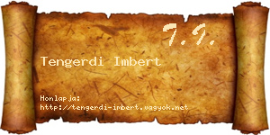 Tengerdi Imbert névjegykártya